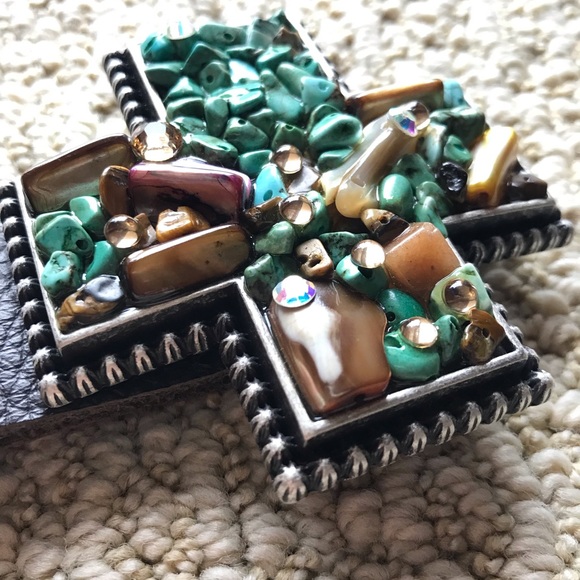 Artisan & authentic beautiful Cross gem belt